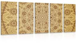 Dovido Tablou 5-piese Mandala ornamentală cu dantelă - 100x50