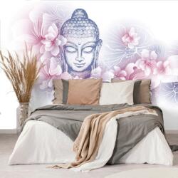 Dovido Tapet Buddha cu flori de cireș - 196x132