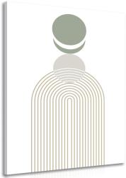 Dovido Tablou curcubeu modern cu cercuri Mid-Century - 30x40