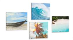 Dovido Set tablouri atingere de mare - 4x 40x40