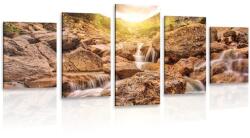Dovido Tablou 5-piese cascadele alpine - 150x75