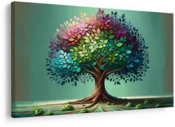 Dovido Tablou copacul vieții curcubeu pe ramuri - 90x60