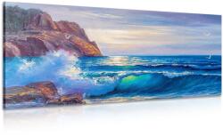 Dovido Tablou valuri de mare pe coastă - 100x50
