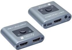 TECHLY IDATA HDMI-2128KT Comutator HDMI 2.1 2x1 8K60Hz cu telecomandă (IDATA HDMI-2128KT)