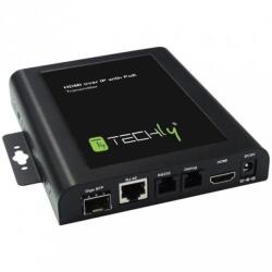 TECHLY IDATA EXTIP-VW Transmițător Extender HDMI pe Cablu Twisted Pair, RJ45 PoE, până la 100m, Perete TV (IDATA EXTIP-VW)