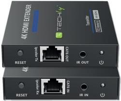 TECHLY IDATA EXT-565 Extender HDMI 2.0 4K60Hz până la 70m prin Cat6 cu IR (IDATA EXT-565)