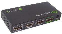 TECHLY IDATA HDMI-4K31 Comutator HDMI 1.4 3x1 4K60Hz cu telecomandă (IDATA HDMI-4K31)