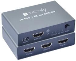 TECHLY IDATA HDMI-2138KT Comutator HDMI 2.1 3x1 8K60Hz cu telecomandă (IDATA HDMI-2138KT)