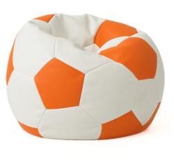 EMI Fotoliu Puf Relax Minge de Fotbal mic alb-portocaliu EMI