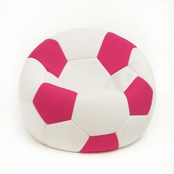 EMI Fotoliu Puf Relax Minge de Fotbal mic alb și roz EMI