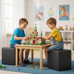 EMI Taburet Cubic negru EMI