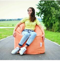 EMI Fotoliu puf relax în formă de pară suede portocaliu EMI