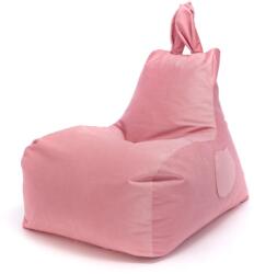 EMI Fotoliu puf pentru copii Twinki roz EMI cu urechi de iepuraș - material pluș moale OEKO-TEX®