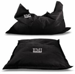 EMI Fotoliu Puf tip Pernă Emi din piele de căprioară neagru EMI