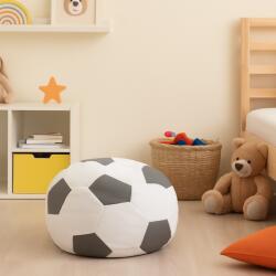 EMI Fotoliu Puf Relax Minge de Fotbal mic alb-gri EMI