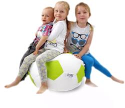 EMI Fotoliu Puf Relax Minge de Fotbal mic alb-lime EMI