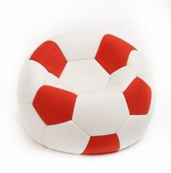 EMI Fotoliu Puf Relax Minge de Fotbal mic alb și roșu EMI