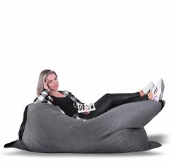 EMI Fotoliu pernă puf relax din piele de căprioară gri EMI