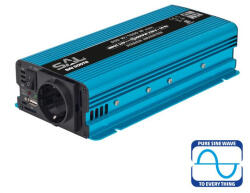 Somogyi Elektronic Kft SAL SAI 500TS tiszta szinuszos feszültségátalakító, 500 W, inverter, 2, 1 A USB gyorstöltő, gyermekzár (SAI 500TS)