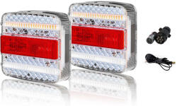 Autolife E-jeles LED utánfutó hátsó lámpa szett - 7 pólusú csatlakozóval, komplett világítás 12/24V (25316) - akcio-shop