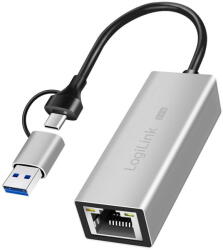 LogiLink Adaptor Wireless Logilink Adapter retea LogiLink 2, 5G USB-A/USB-C, viteza 2500 Mbps, dimensiuni 6x2, 4x1, 7cm (UA0422)