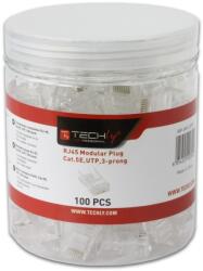TECHLY IWP-JAR-C5RTY RJ45 Конектор 8P/8C Cat5e UTP, Кабел, 100 бр (IWP-JAR-C5RTY)