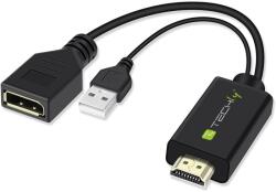 TECHLY ICOC HDMI-DP12A Адаптер HDMI към DisplayPort с USB захранване 4K*30Hz M/F (ICOC HDMI-DP12A)