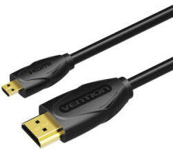 Vention Cablu video Vention HDMI Male - Micro HDMI Male, v2.0, 1 m, Negru (VAA-D03-B100)