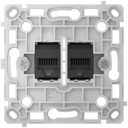 Ajax Systems 128848.165. BL Priză LAN RJ45 încastrată verticală neagră - OutletCore (LAN) vertical (128848.165.BL)