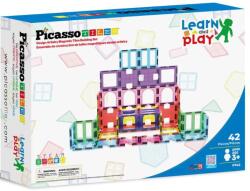 PicassoTiles Mагнитен конструктор Picasso Tiles STEM - Learn and Play, 42 части (PT42) - ozone