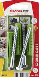 Fischer SX 12×60 Nylondűbel csavarral 3 db/csomag (567829) (567829)