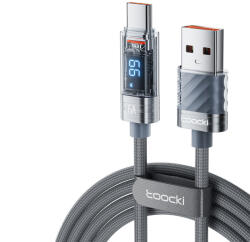 Toocki USB A - USB-C 66W 6A kábel digitális kijelzővel 1m (TXCT-ZX0G) (TXCT-ZX0G)