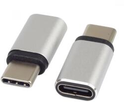 PremiumCord USB 2.0 Type C Toldó Ezüst 3cm KUR31-16 (KUR31-16)