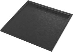 Lavre ALMA Kőhatású Zuhanytálca - Fekete, 90x90 cm (AL-9090BK) - rent-xgranit