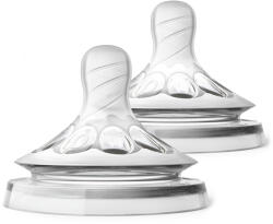 Philips Suzete Philips Avent - Natural, First Flow/lent, 0luni+, 2 buc (SCF657/27)