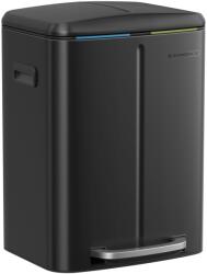 SONGMICS Cos de gunoi metalic SONGMICS LTB40B02, 2 x 20 L, negru, cu sistem de reciclare (LTB40B02) Cos de gunoi