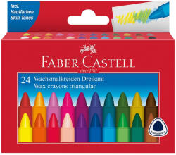 Faber-Castell Creioane cerate triunghiulare Faber-Castell FC120024, 24 culori (FC120024)