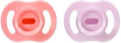 Tommee Tippee Suzete ortodontice Tommee Tippee - Ultra Light Stay Put, 0-6 luni, 2 bucăți, roz/lila (433594)