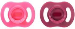 Tommee Tippee Suzete ortodontice Tommee Tippee - Ultra Light Stay Put, 6-18 luni, 2 bucăți, purpurie/roz (433595)