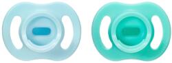 Tommee Tippee Suzete ortodontice Tommee Tippee - Ultra Light Stay Put, 0-6 luni, 2 bucăți, albastru/verde (433594)