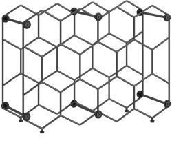 HOMCOM suport sticle masă metal | Aosom Romania (801-438V00BK) Suport sticla vin