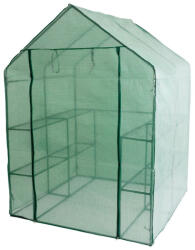 Strend Pro Melegágy, Strend Pro Garden X098, 142 x 142 x 193 cm, PE fólia, UV-álló, fémvázas, 4 polcos, feltekerhető nyílással (TC2172015) (TC2172015)