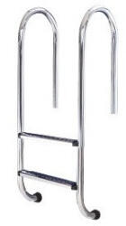  Medence létra, AISI304, kis ívű, 2 fokos, ezüst, rozsdamentes acél, csúszásmentes, ergonomikus (AS-110002) (AS-110002)