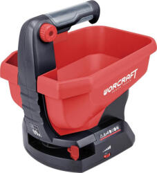 WORCRAFT Akkumulátoros szórógép, Worcraft CHSP-S20Li ShareSYS, piros/fekete, 3, 6 l, műanyag, 20 V Li-Ion, ömlesztett anyagokhoz, műtrágyához, fűmaghoz, útszóró sóhoz, akkumulátor és töltő nélkül (TC1111629) (