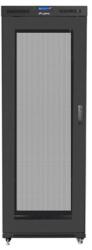 Lanberg 19" szabadon álló rack szekrény 27U/800X1200 lapraszerelt perforált ajtó, LCD kijelző, fekete FF01-8227-23BL (FF01-8227-23BL)