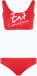 Giorgio Armani Дамски бански костюм от две части EA7 Emporio Armani Maxi Logo Bikini Top racing red