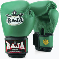Raja boxing Единична стандартна естествена кожа зелени боксови ръкавици