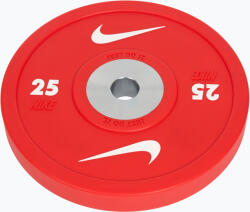 Nike strength Бъмпър тежести Nike Strength Pro Urethane Bumper Plates 25 kg red/white