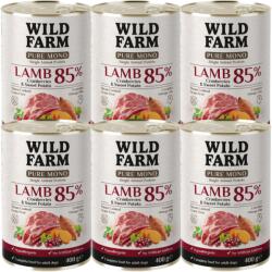  Wild Farm WILD FARM PURE MONO Bárány, áfonya és édesburgonya 6x400 g - egyfehérjés kutyaeledel - abiszoo - 5 868 Ft