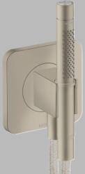 Hansgrohe Set de dus manual, cu cot de perete si suport Softsquare, 2 Jet, nichel periat (Brushed Nickel), Axor Citterio 49626820 49626820 (49626820)